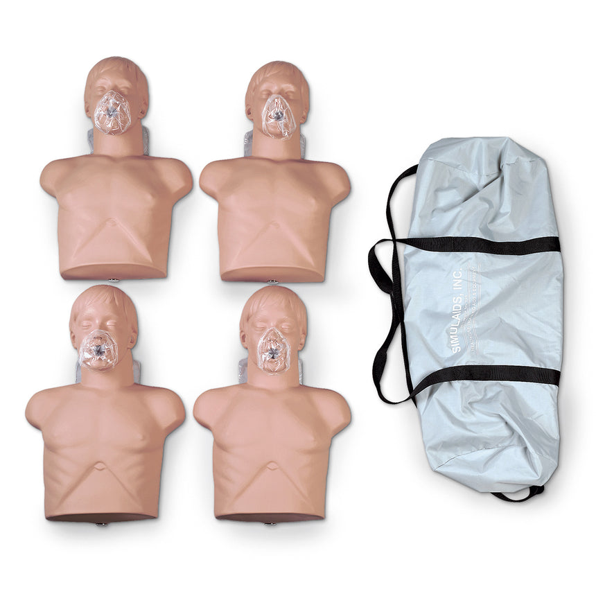 Simulaids Economy Adult Sani Manikin 4 Pack With Carry Bag