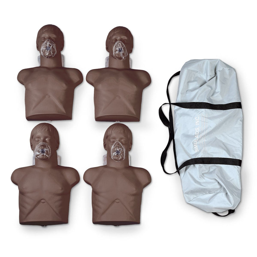 Simulaids Economy Adult Sani Manikin 4 Pack With Carry Bag