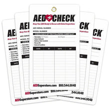 Load image into Gallery viewer, AED CHECK Tag (5 pack) - Resale Version
