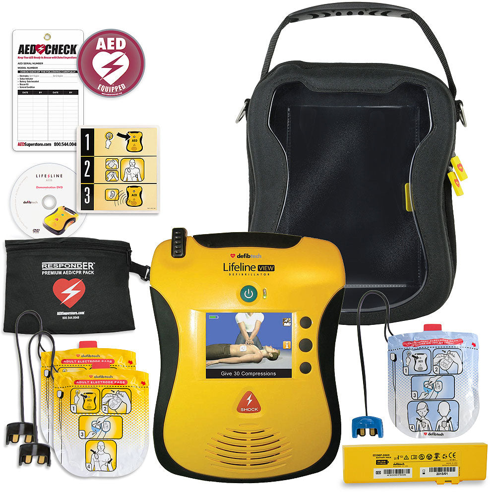 Defibtech Lifeline AED Aviation Value Package