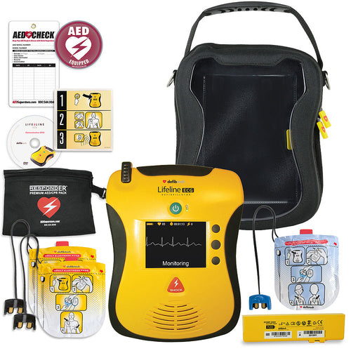 Defibtech Lifeline VIEW/ECG AED Aviation Value Package