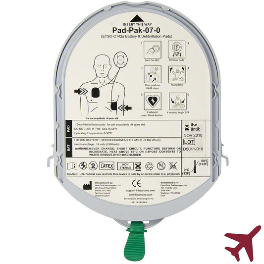 HeartSine Samaritan AVIATION PAD-PAK with TSO-C142a