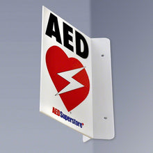 Load image into Gallery viewer, RespondER Flexible AED Wall Sign - Black &amp; Red On White
