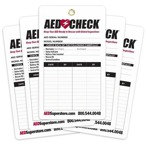 AED CHECK Tag 5 pack