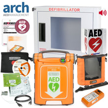 Load image into Gallery viewer, Cardiac Science Powerheart® G5 AED Corporate Value Package Alarm Cabinet
