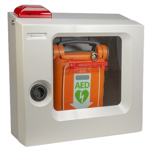 Cardiac Science Standard Size Wall Mount AED Cabinet with Alarm and Strobe