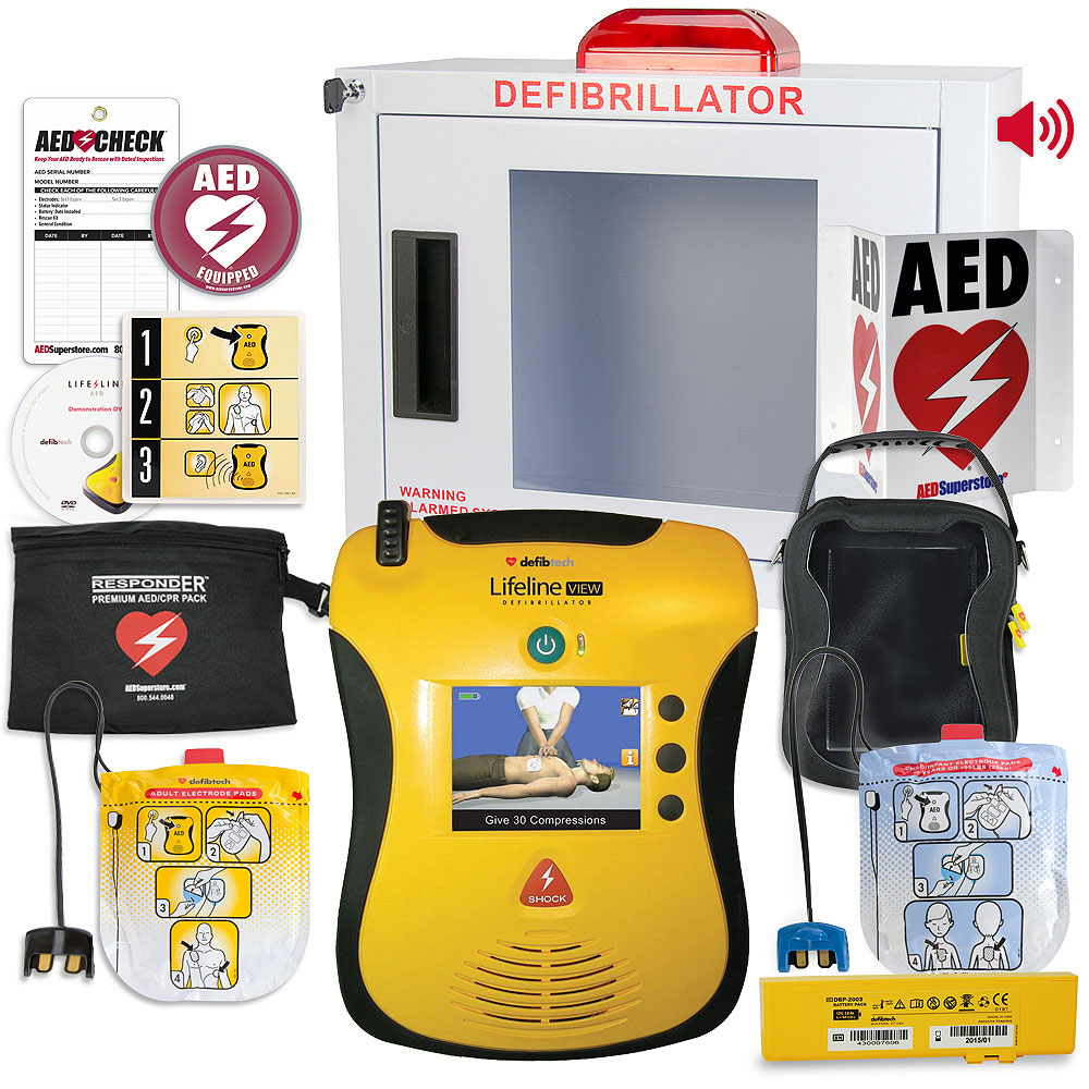 Defibtech Lifeline VIEW ECG AEDs School Package