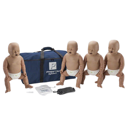 Infant Dark Skin Manikin 4-Pack with CPR Monitor