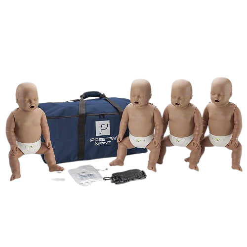 Infant Dark Skin Manikin 4-Pack with CPR Monitor