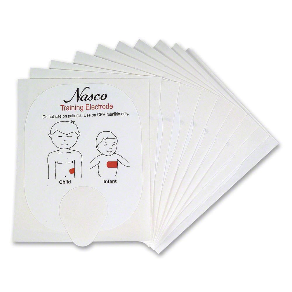 Life/Form Replacement Pediatric Training Electrodes For Tthe Universal AED Trainer By Nasco - 5 Pairs