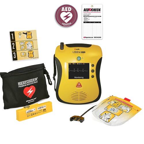 Lifeline VIEW ECG AEDs School Package Defibtech