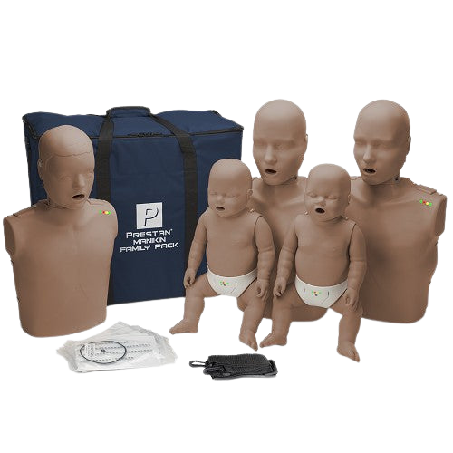 Manikin Professional Dark Skin Family Pack with CPR Monitor