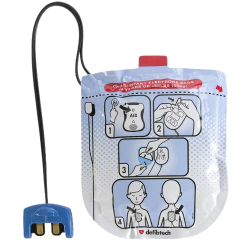 Pediatric Electrodes For Defibtech Lifeline VIEW/ECG/PRO AED DDP 2002 Output 