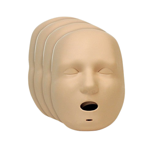 Prestan 4-Pack Faces for the Jaw Thrust Adult Medium Skin Manikin