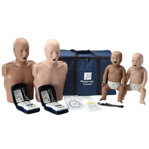 Prestan Manikin Professional TAKE2 Manikins Diversity Kit w/CPR Monitors and AED Trainers Package