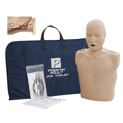 Prestan Professional Adult Jaw Thrust Medium Skin Manikin with CPR Monitor