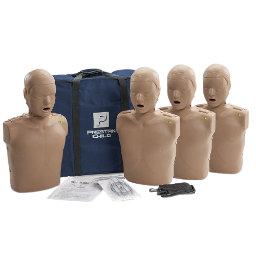 Professional Child Dark Skin Manikin 4-Pack with CPR Monitor