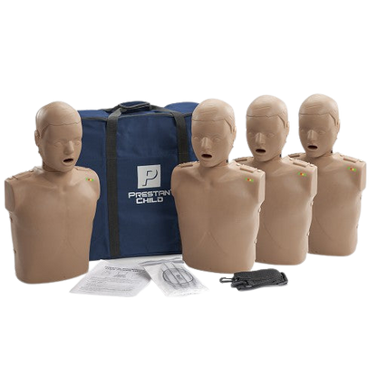 Professional Child Dark Skin Manikin 4-Pack with CPR Monitor