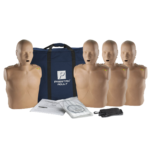 Professional Manikin Dark Skin Adult 4-Pack with CPR Monitor