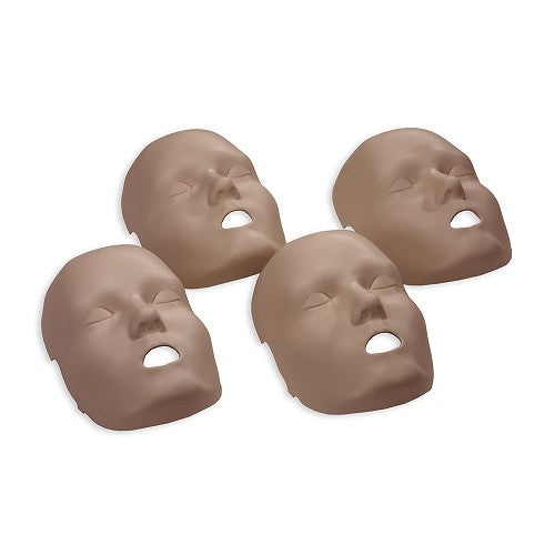 Replacement Face Skins for the Prestan Professional Child Dark Skin Manikin (4-pack)