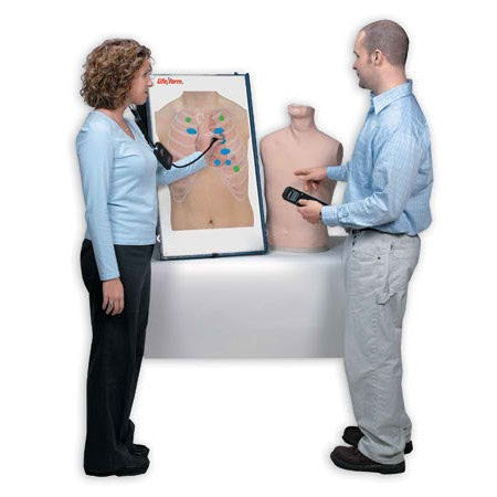 Life/Form Anterior Auscultation Practice Board with Case