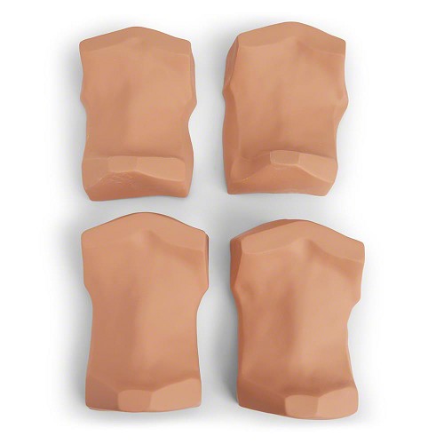 Simulaids Overlay Skins For The Deluxe Cricothyrotomy Trainer - 4-Pack